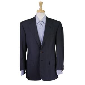 Miller Bros Adrian Jules Bespoke Black w/ Metal Buttons 2-Btn Blazer Jacket 38R